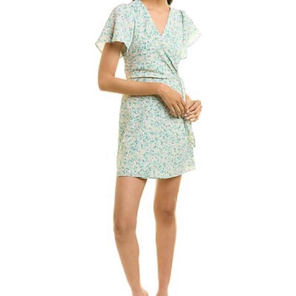 Sage Tie-Front Mini Dress